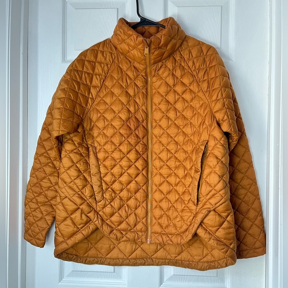Athleta Jackets & Blazers - Athleta Whisper Featherless insulated nylon rust Quilted puffer Jacket size M